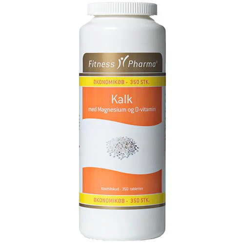 Kalk m. magnesium og D3-vitamin Fitness Pharma - 350 tab.