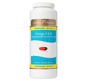 Se Fitness Pharma omega 3-6-9 med A, D, E og K vitamin (180 stk) hos Duft og Natur