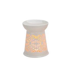 Se Duftlampe Blomst hvid H:13 cm / B: 10 cm hos Duft og Natur