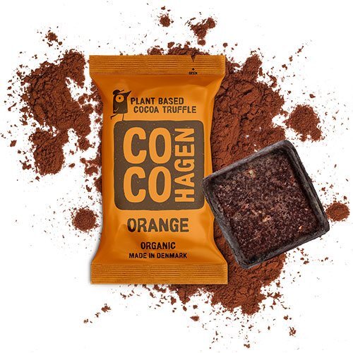 Se COCOHAGEN Orange 20 gram Plantebaseret Kakaotrøffel - 1 stk. hos Duft og Natur