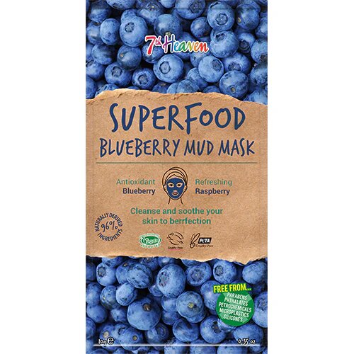 7th Heaven Ansigtmaske Mud Superfood Blueberry - 10 ml