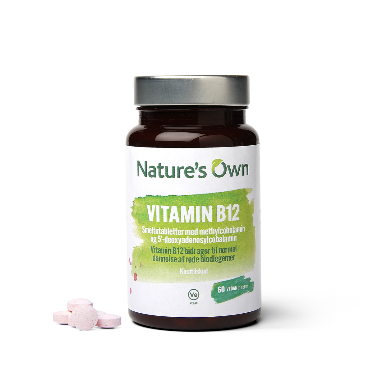Se Natures Own Vitamin B12 Vegan smeltetablet, 60tab / 13,20g hos Duft og Natur