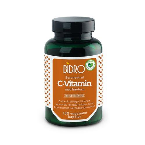 Se Bidro C- Vitamin - 180 tabletter hos Duft og Natur