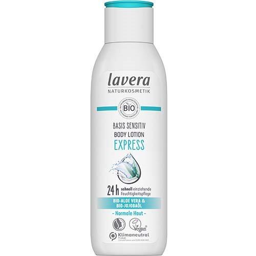 Se Lavera Body Lotion Express Basis sensitiv - 250 ml. hos Duft og Natur