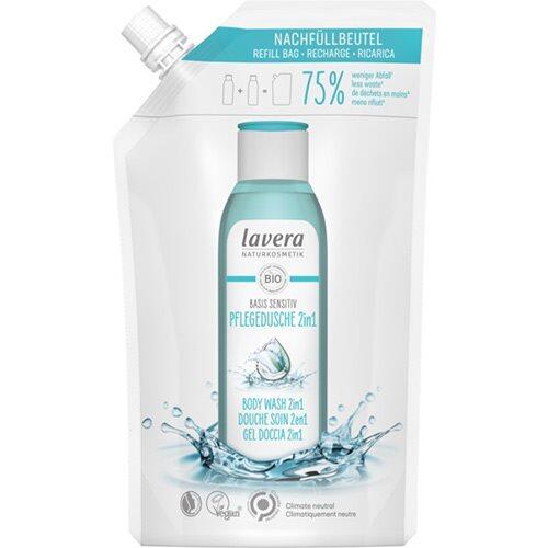 Se Lavera Refill Bag basis sensitiv Body Wash 2in1 - 500 ml. hos Duft og Natur