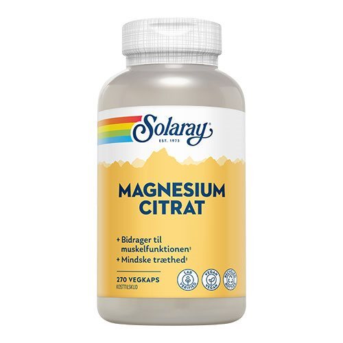 Se Solaray Magnesium Citrat - 270 kapsler hos Duft og Natur