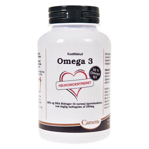 Se Camette Omega 3 Højkoncentreret (1000 mg) Fiskeolie (120 kap) hos Duft og Natur