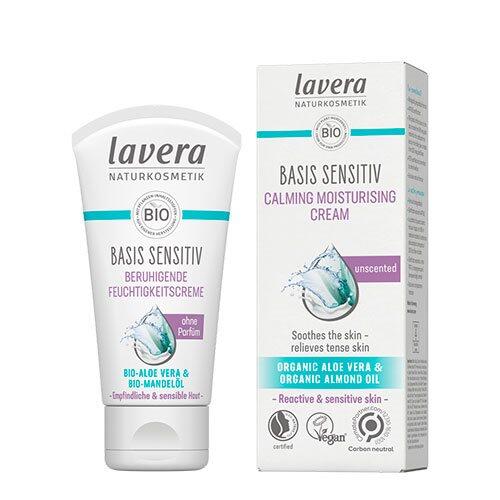 Se Lavera Calming Moisturising Cream Basis Sensitiv - 50 ml. hos Duft og Natur