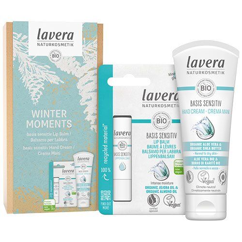 Se Lavera Gift Set Winter - værdi 79,95 kr Læbepomade + håndcreme hos Duft og Natur