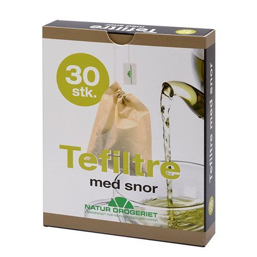 Se Tefiltre med snor 30 stk - 1 pk. hos Duft og Natur