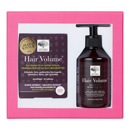 Hair Volume Gaveæske - værdi 396,- Hair Volume 30 tab + Shampoo 250 ml