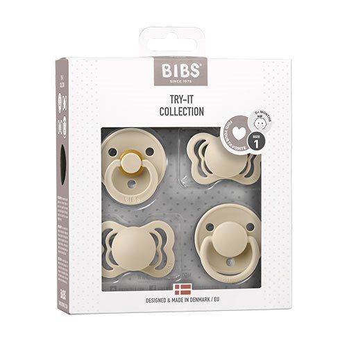Se BIBS Try-it collection Size 1 Vanilla 4 PACK - 1 stk hos Duft og Natur