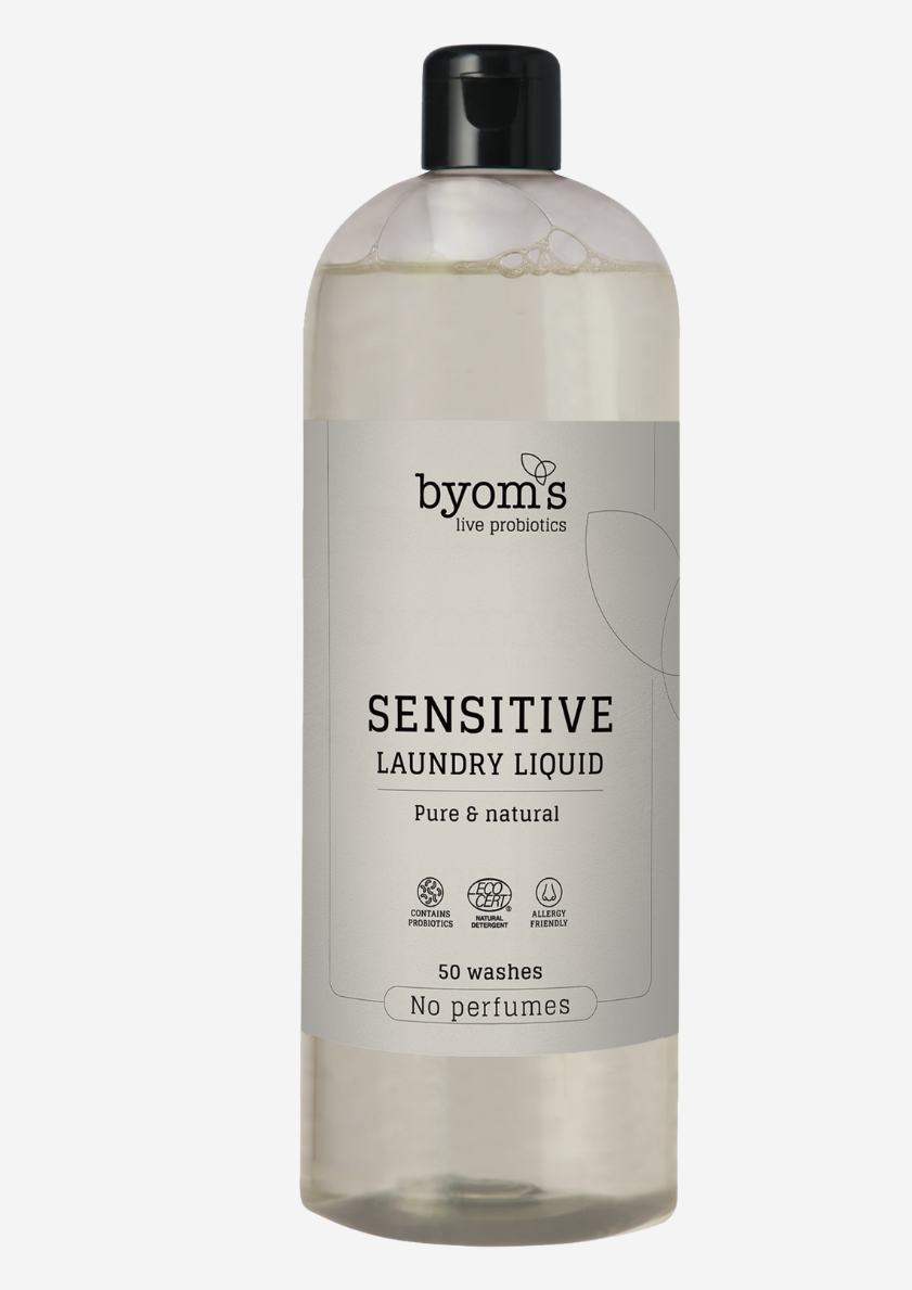 Billede af Byoms SENSITIVE PROBIOTIC LAUNDRY LIQUID ECOCERT No perfumes - 1000 ml.