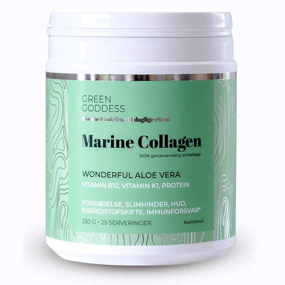 Billede af Green Goddess Marine Collagen Wonderful Aloe Vera - 250 gram hos Duft og Natur