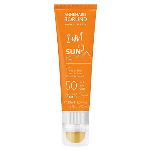 Se Annemarie Børlind SUN 2 in1 Cream & Stick anti-aging SPF 50 - 30 ml. hos Duft og Natur