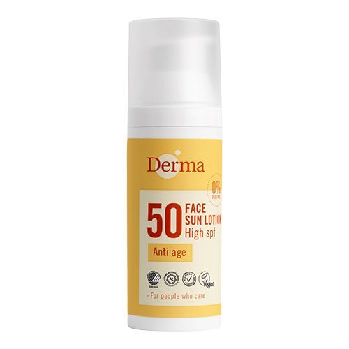 Se Derma Face Sun Lotion SPF 50 - 50 ml. hos Duft og Natur