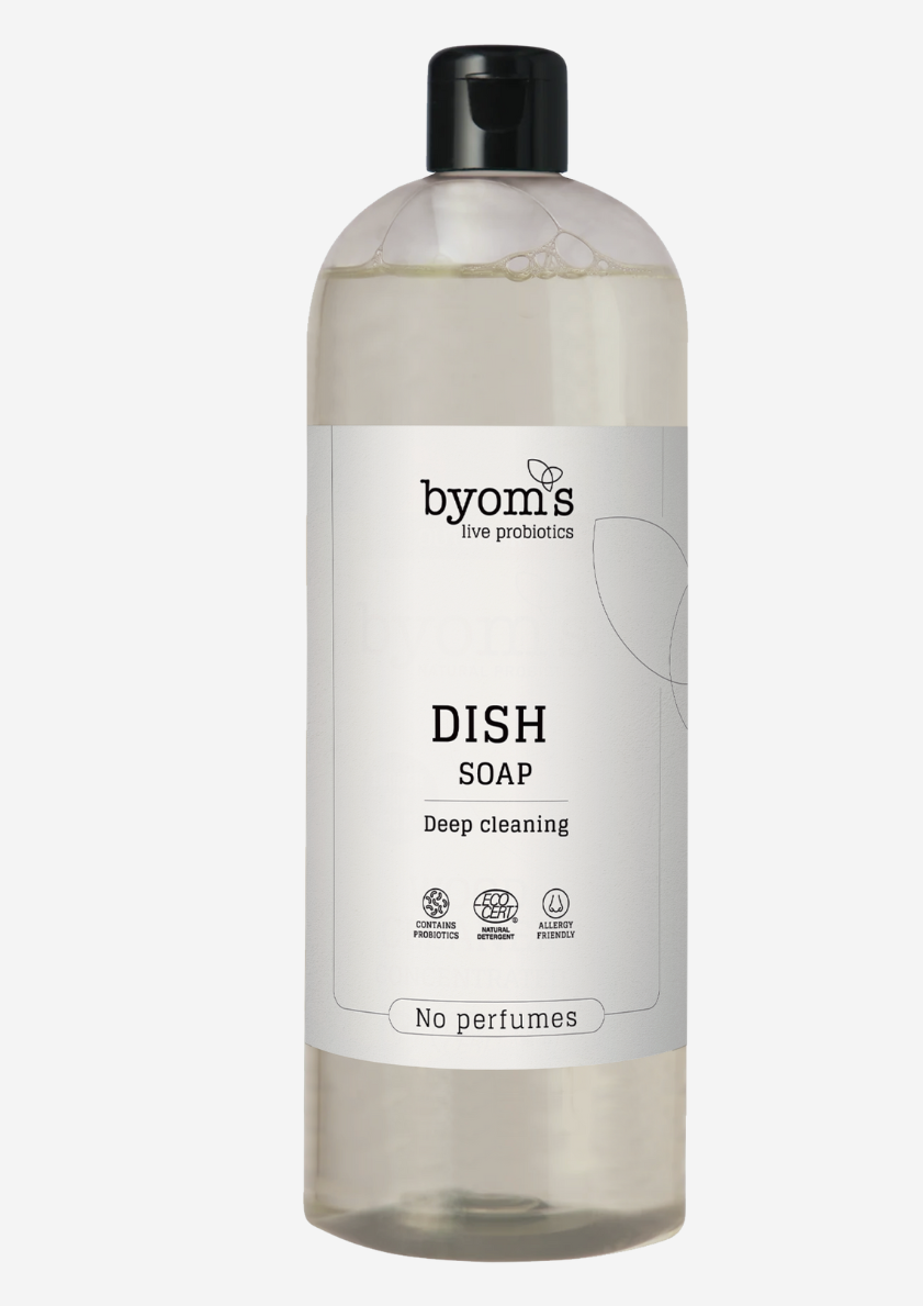 Se Byoms PROBIOTIC DISH SOAP ECOCERT No perfumes - 1000 ml. hos Duft og Natur