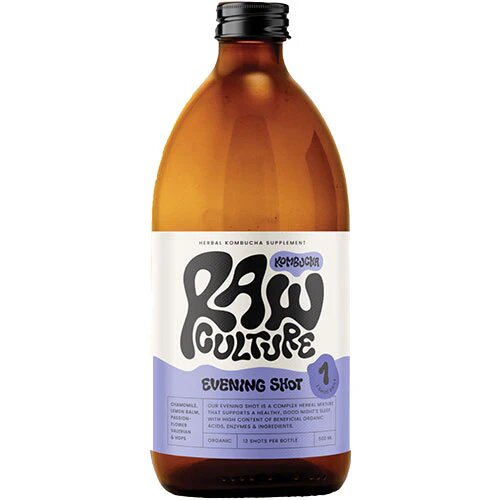 Kombucha Evening Shot Økologisk - 500 ml - Raw Culture