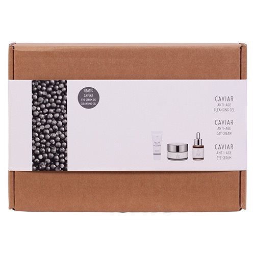 Gaveæske Caviar Cleansing Gel Day creme, Eye serum Værdi 435,- - 1 stk billede