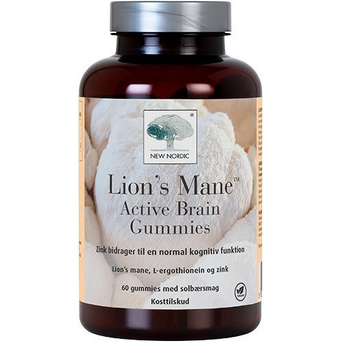 New Nordic Lions Mane Active Brain Gummies, 60gum.