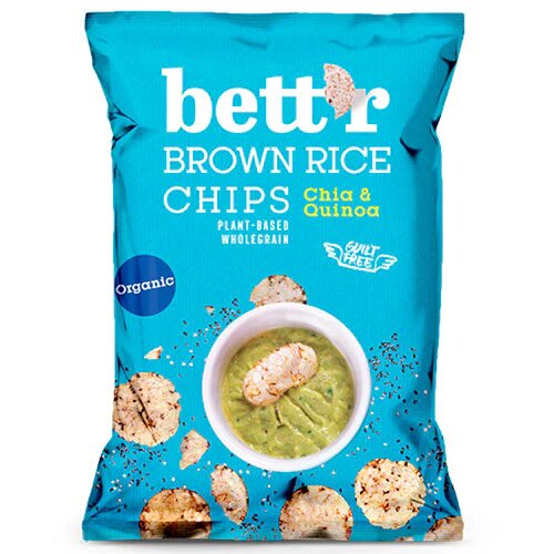 Ris Chips med chia og quinoa Økologisk - 60 gram - bettr