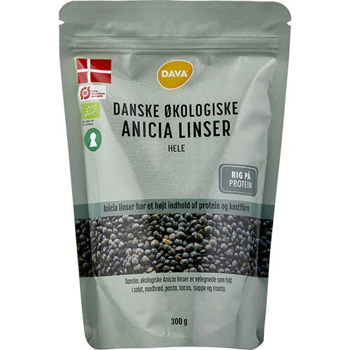 Anicia linser Danske Økologisk - 300 gr - DAVA