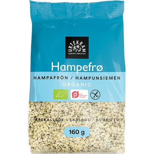 Hampefrø glutenfri Økologisk - 160 gr - Urtekram