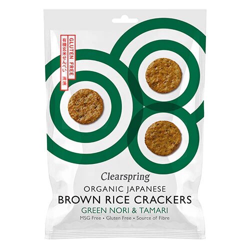 Rice Cracker Nori tang & Tamari Økologisk - 40 gram