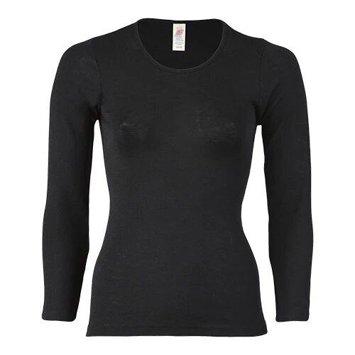 Engel Natur Bluse til Kvinder - Uld/Silke - Black