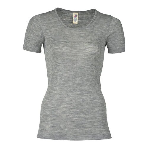 T-shirt Til Dame I Uld Og Silke 46/48 Light Grey Melange