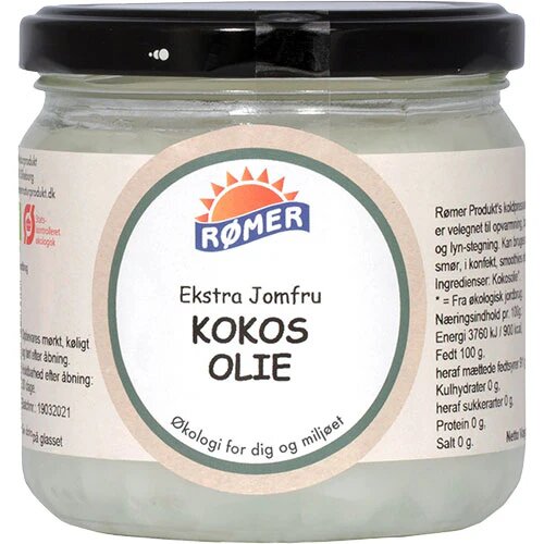 Kokosolie ekstra jomfru Økologisk koldpresset - 300 ml - Rømer