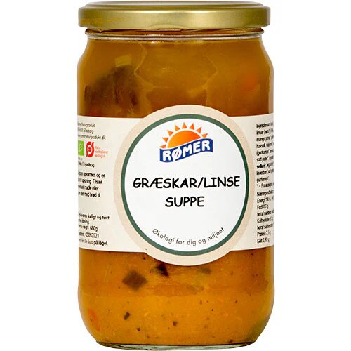 Græskar/Linse suppe sukkerfri Økologisk- 680 gr - Rømer