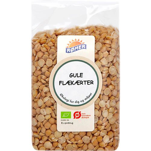 Gule flækærter Økologisk - 500 gram - Rømer