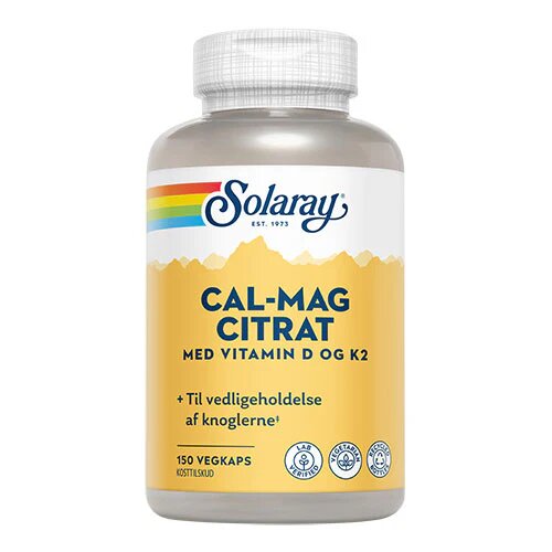 Cal-Mag Citrat med vitamin D og K2 -150 kapsler