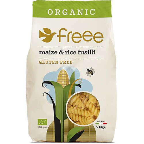 NatureSource Majs & Ris Fusilli Pasta glutenfri Ø &bull; 500 g.
