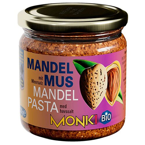 Mandelsmør brun Økologisk - 330 gr - Monki