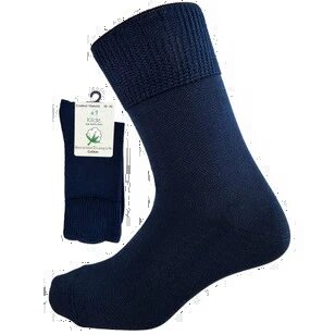 Cotton - Diabetic & Comfort sock, Mørkeblå billede