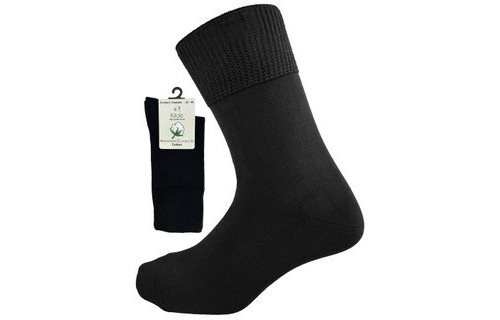 Cotton - Diabetic & Comfort sock, Sort, Str. 43-46 - 1 pk.
