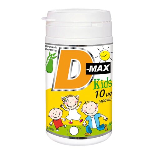 Vitabalans D-max Kids 10 mikrogram - 90 tabletter billede