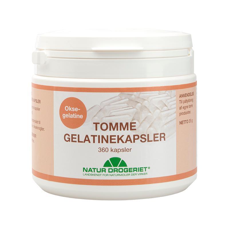 Tomme Gelatine kapsler - 360 stk.