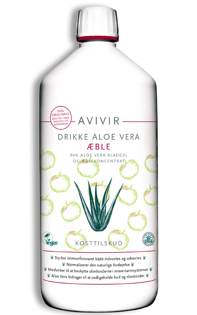 Se Avivir Drikke Aloe Vera med æblesmag - 1000 ml. hos Duft og Natur