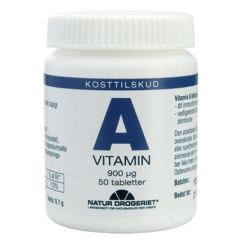 Billede af A-vitamin 3000 i.e. - 50 tabletter hos Duft og Natur