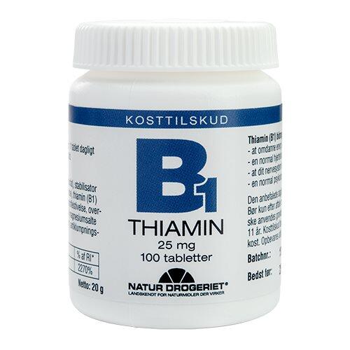Billede af Mega B1 vitamin 25 mg - 100 tabletter hos Duft og Natur