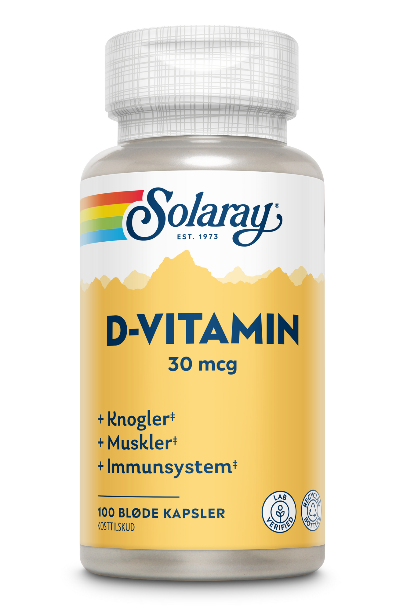 Billede af D-vitamin 30 mcg Solaray 100 kapsler hos Duft og Natur